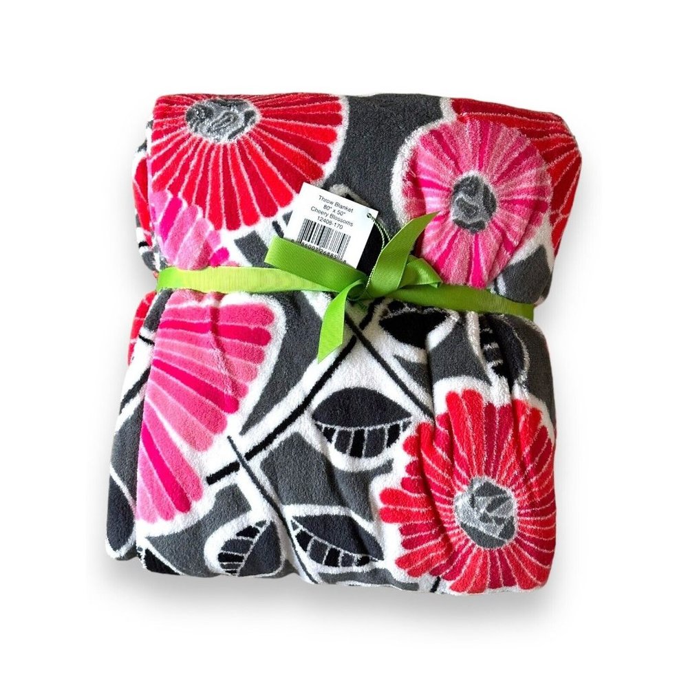 NWT🦄 RETIRED  Vera Bradley Throw  CHERRY BLOSSOM  • NEVER USED • Winter 2014